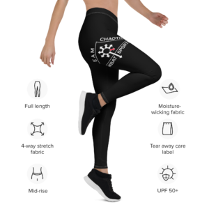 Micro Fiber Leggings - Chaotic Beltflag Black